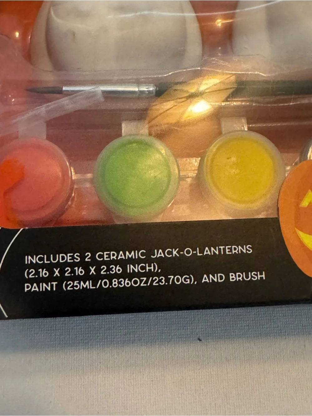 Paint Your Own Jack-O-Lantern Halloween Ceramic Kit - White